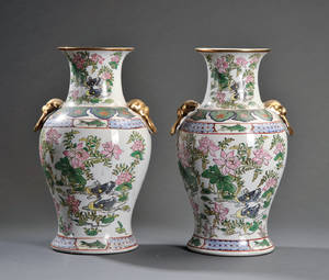 Par kinesiske vaser af porcelæn 2