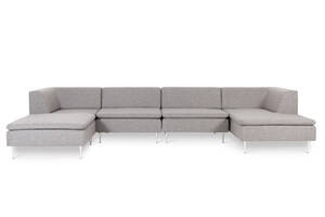 DAMM MODULSOFA betrukket med slidstærkt URBAN GREY møbelstof Denne vare er sat til omsalg under nyt varenummer 4260314