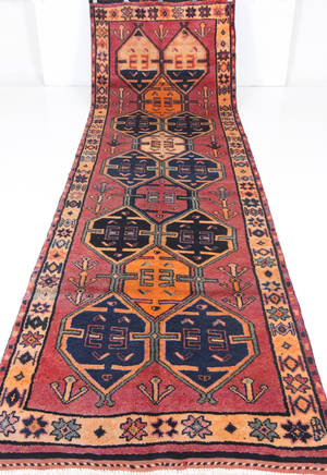 Persisk handknuten gallerimatta Lori 380x115 cm