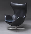 Arne Jacobsen. Ægget, model 3316, sort original læder