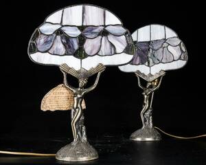 BORDSLAMPOR, 1 par, Tiffanystil