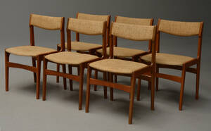 Erik Buch. Sæt på seks stole af teak6
