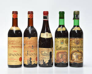 En samling ældre italienske rødvine. 5