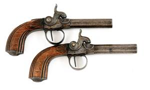 A PAIR OF PERCUSSION PISTOLS
