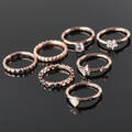 Christina watches, 6 ringe i Rosa forgyldt sterling sølv