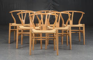 Hans J. Wegner. Seks Y-stole model CH24. 6 