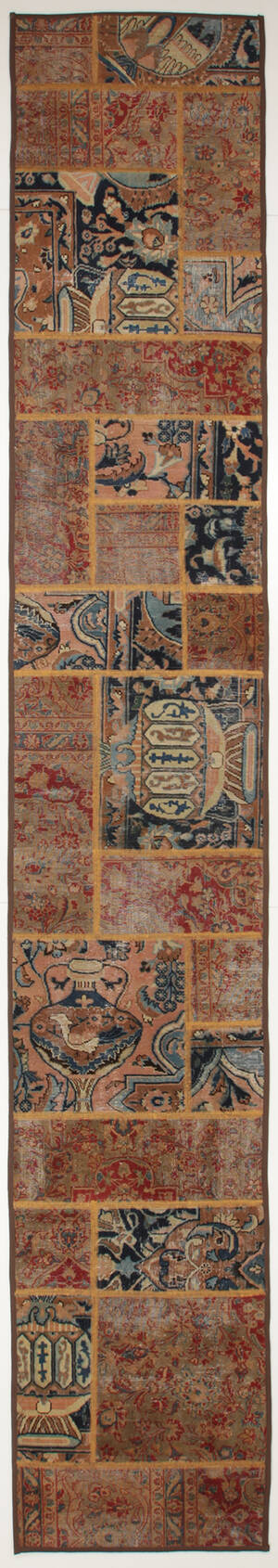 Persisk Patchwork tæppe 450 x 73 cm.