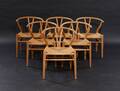 Hans J. Wegner. Seks Y-stole af egetræ, CH24 6