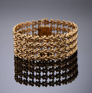 Italiensk armbånd i 18 kt. guld 