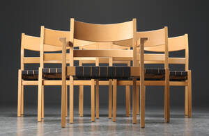 Hans J. Wegner. Seks stole af bøg, Johannes Hansen 6 Denne vare er sat til omsalg under nyt varenummer 4467219