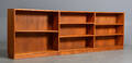 Lang reol af teak, antageligt 1960erne