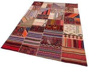 Patchwork tæppe 221 x 185 cm. Denne vare er sat til omsalg under nyt varenummer 4397812