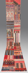 Matta, Kelim patchwork, 433 x 80 cm.