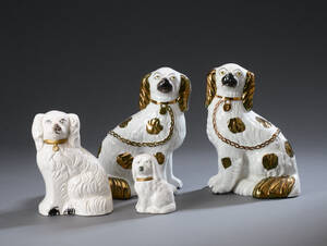 Samling Staffordshire hunde 4
