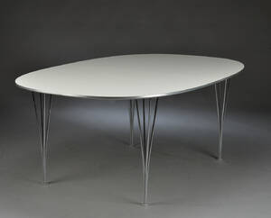Piet Hein. Super Ellipse spisebord med to tillægsplader3