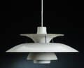 Poul Henningsen. PH 5 pendel, hvid