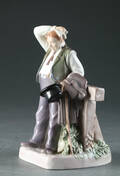 Bing  Grøndahl. Figur af porcelæn, Den Tørstige Mand dessin 2435 Denne vare er sat til omsalg under nyt varenummer 4262398