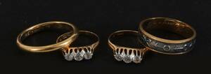 Ringar 4st, 18k