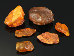 Samling ravstykker, 116,9 gr.
