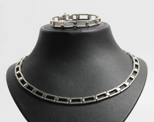 Randers Sølv, smykkesæt af sterling sølv, halskæde og armlænke 2