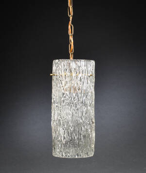  Carl Fagerlund for Orrefors, cylinderformet pendel af glas 