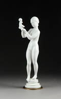 Kai Nielsen for Bing og Grøndahl. Kvinde med barn, figur i blanc de chine