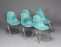 Charles Eames. Seks spisestole  stabelstole, model DSS 6 Denne vare er sat til omsalg under nyt varenummer 4894434