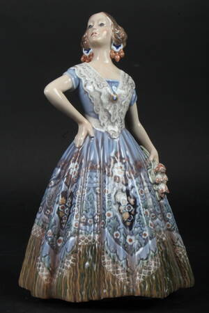 Dahl Jensen. Spansk danserinde, nr. 1124 1. sort 