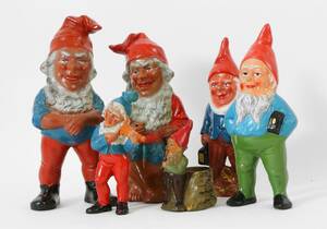 Tomtefiguriner 6st, 195060-tal