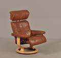 Stressless hvilestol med brunt læderbetræk, Ekornes