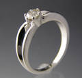 Solitaire ring ca. 0.43 ct.
