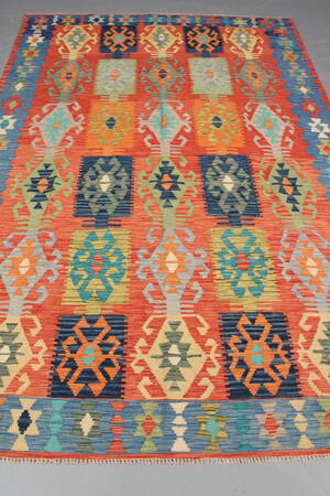 Afghansk Kelim, 100  uld, 203 x 310 cm