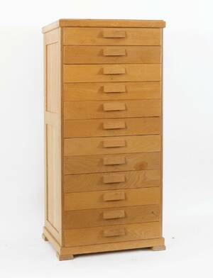 Arkivskåp, omkring 1900-talets mitt