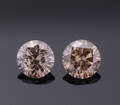 Par lysebrune brillanter, ca 0.36 ct