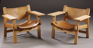 Børge Mogensen. Par lænestole Den spanske stol 2