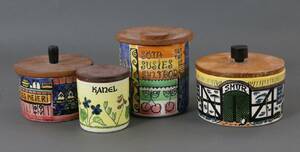 Burkar med lock 4st, Jie Gantofta samt Deco