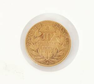 Guldmynt, 10 franc, Frankrike, 1863