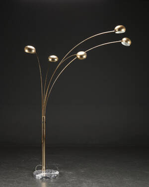 Standerlampe af granit og messing, 1970erne