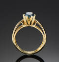 Solitaireringen med blå diamant, ca 0.78 ct