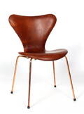 Arne Jacobsen. Fuldpolstret 3107, Anilin læder.