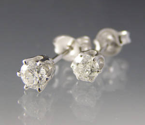Par brillant ørestikker ca. 0.60 ct.