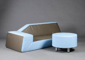 Børnesofa med puf. 2