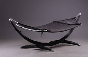 Hængekøje i sort polyrattan Denne auktion er annulleret - se nu vare 1934531