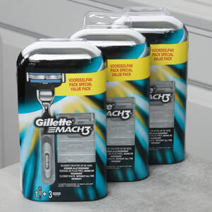 GILLETTE, rakhyvlar 3 st, totalt 9 blad