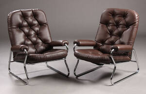 Dansk møbelproducent. Par lænestole, 1970erne 2