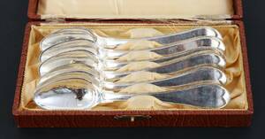 Dessertskedar 6st, silver, 1821
