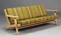 Hans J. Wegner. Tre-pers. sofa egetræ, model GE-2903 