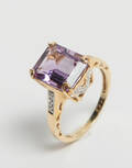 Ring med ametyst og diamanter Denne vare er sat til omsalg under nyt varenummer 4446787