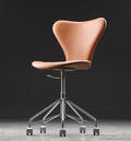 Arne Jacobsen. Kontorstol, model 3117, cognacfarvet læder 