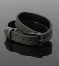 Ole Lynggaard armbånd af gråt læder